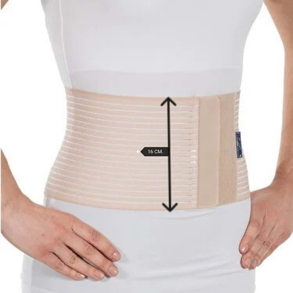 ABDOMİNAL KORSE ENİ 16 CM. BEDENSİZ