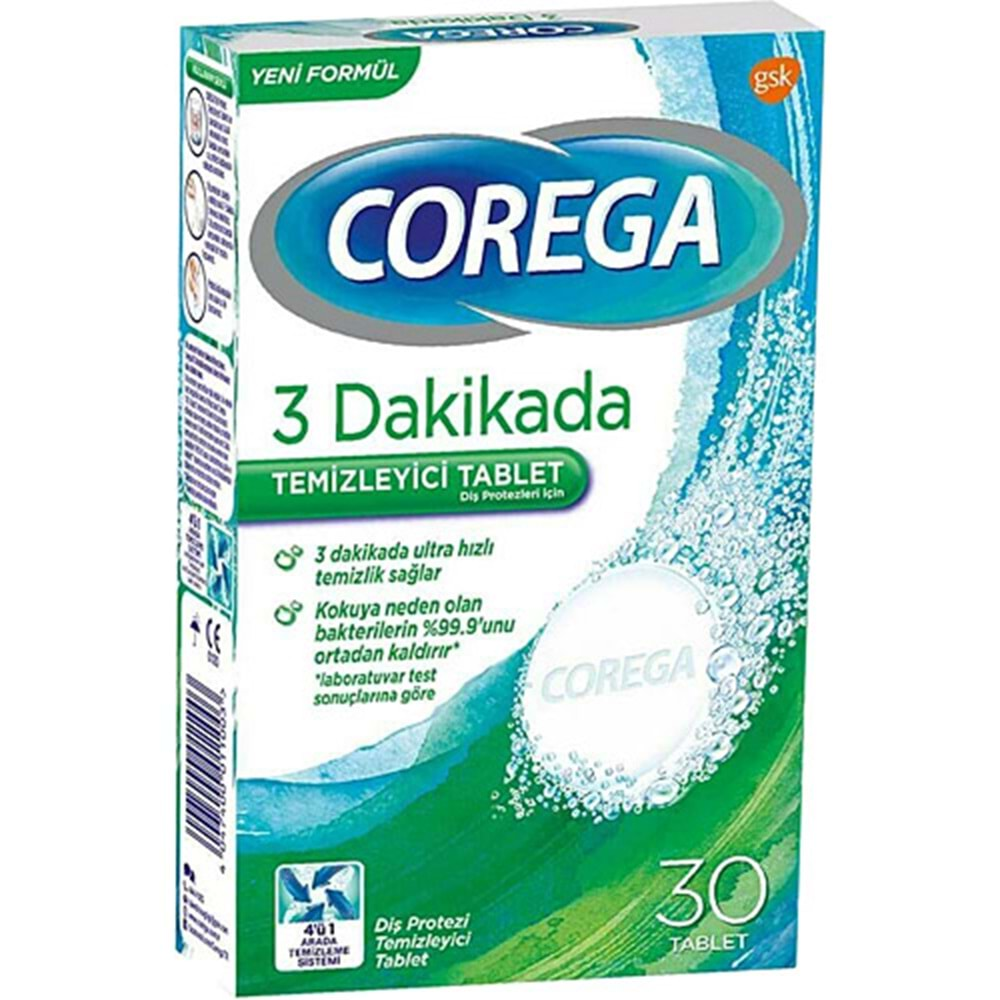 COREGA DİŞ TEMİZLEME 30 TABLET