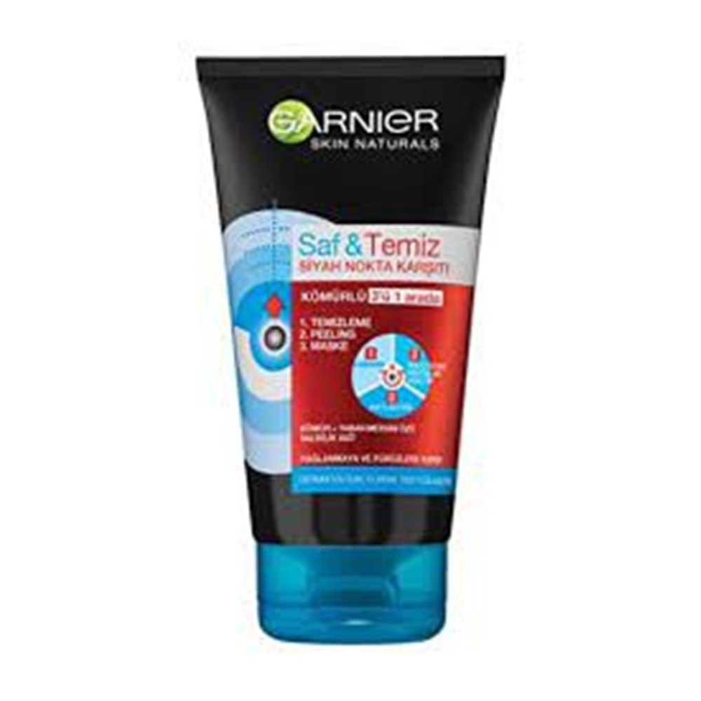 GARNIER KÖMÜRLÜ 3 Ü 1 ARADA 150 ML