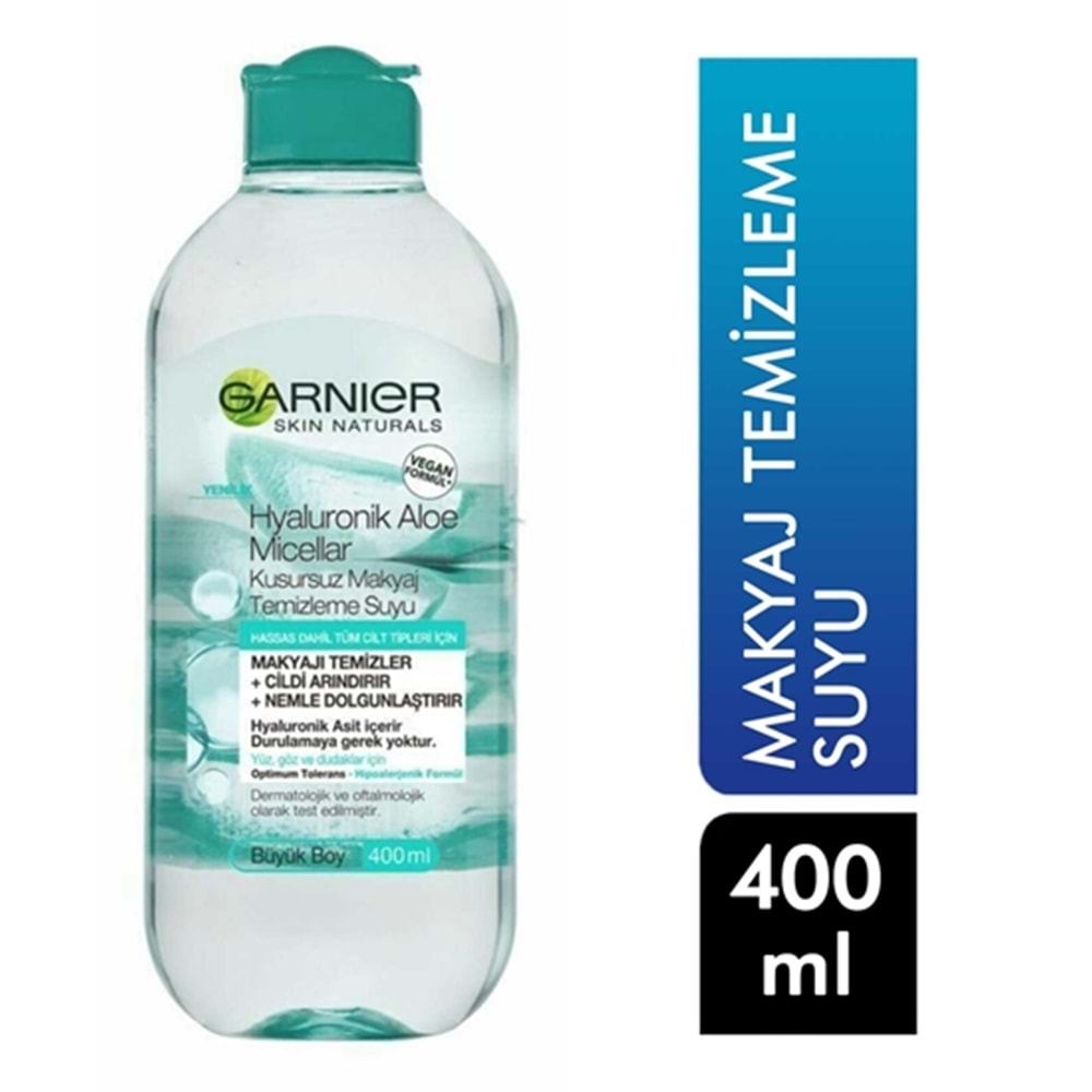 GARNIER MİCELLAR MAKYAJ TEMİZLEME SUYU HYALURONİK ALOE 400 ML