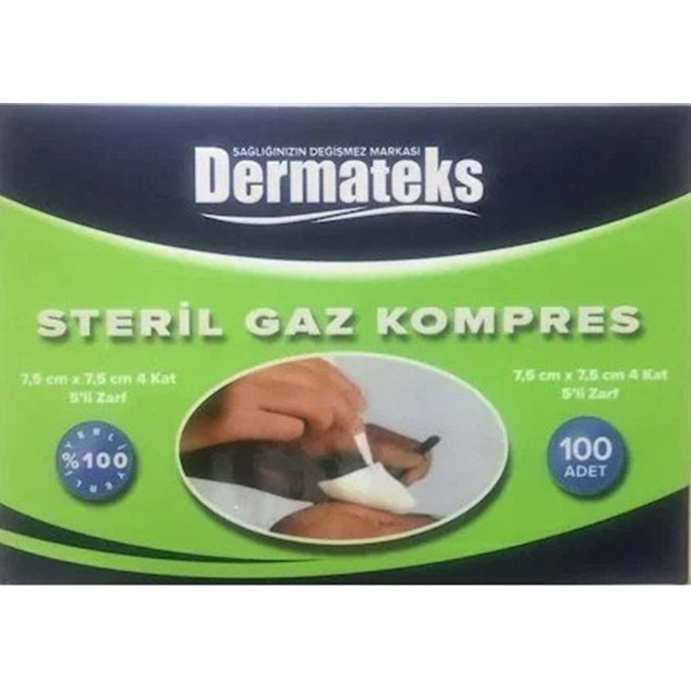 DERMATEKS STERİL GAZ KOMPRES 100 LÜ