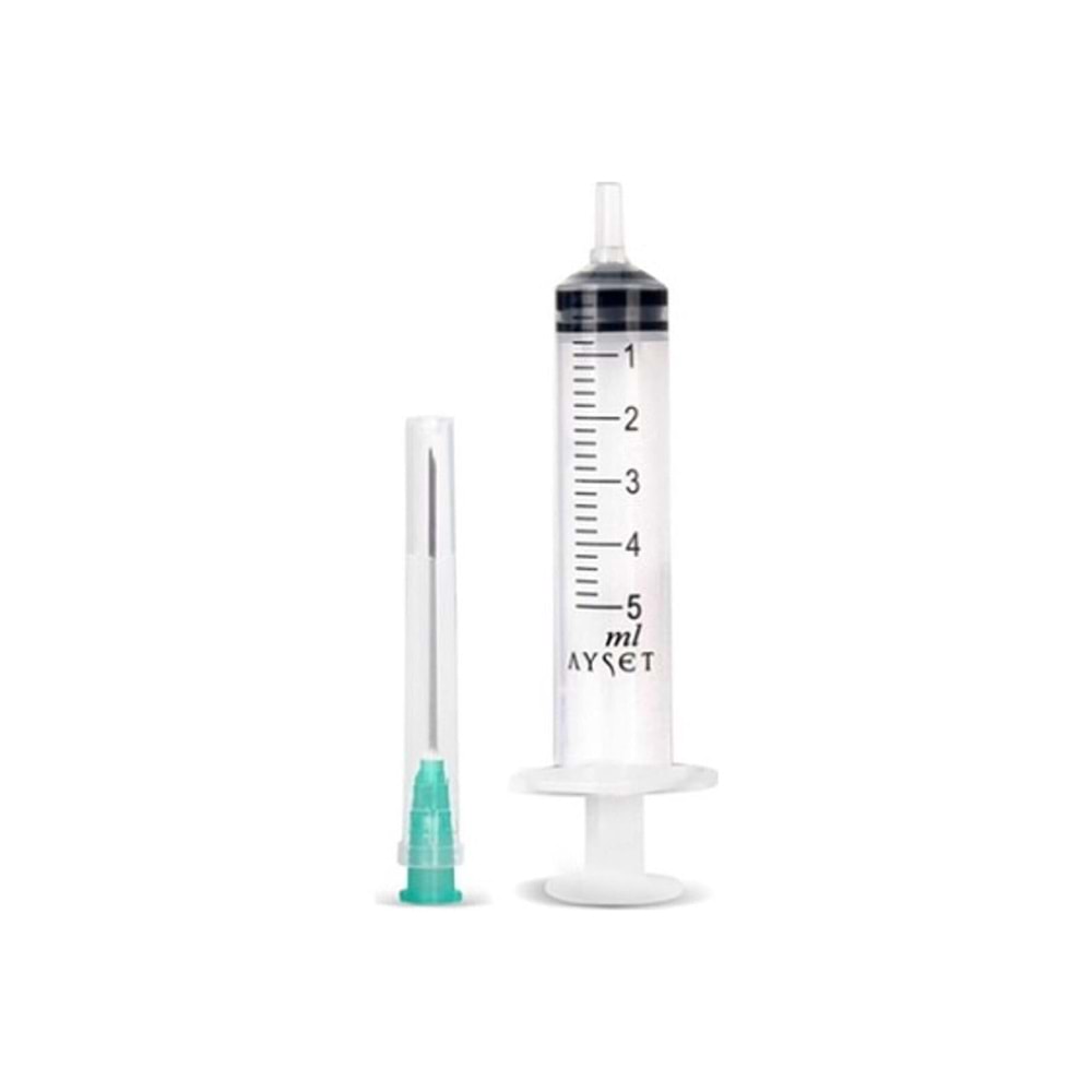 AYSET YEŞİL STERİL ENJEKTÖR 5 ML