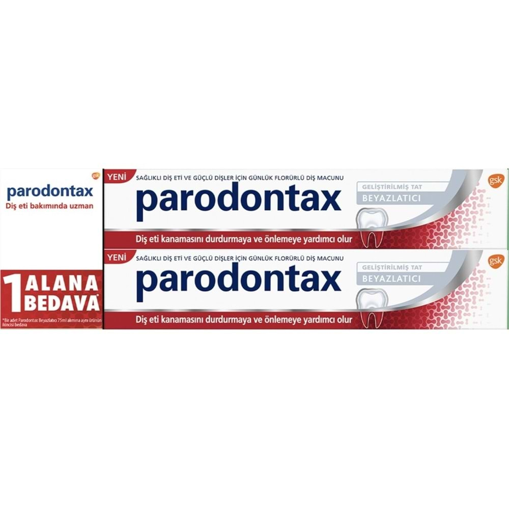 PARODONTAX DİŞ MACUNU BEYAZLATICI 75 ML 2 Lİ