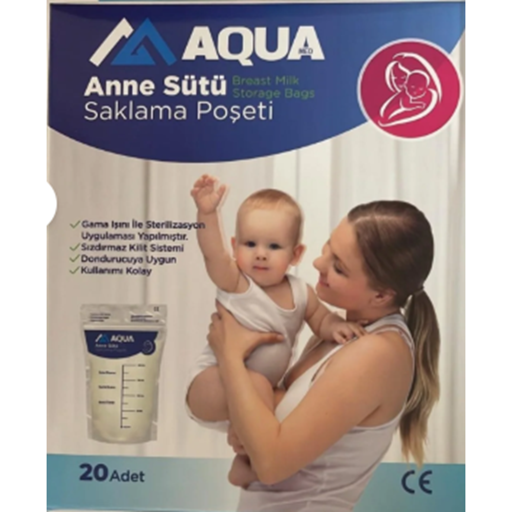 AQUA SÜT SAKLAMA POŞETİ 20 ADET