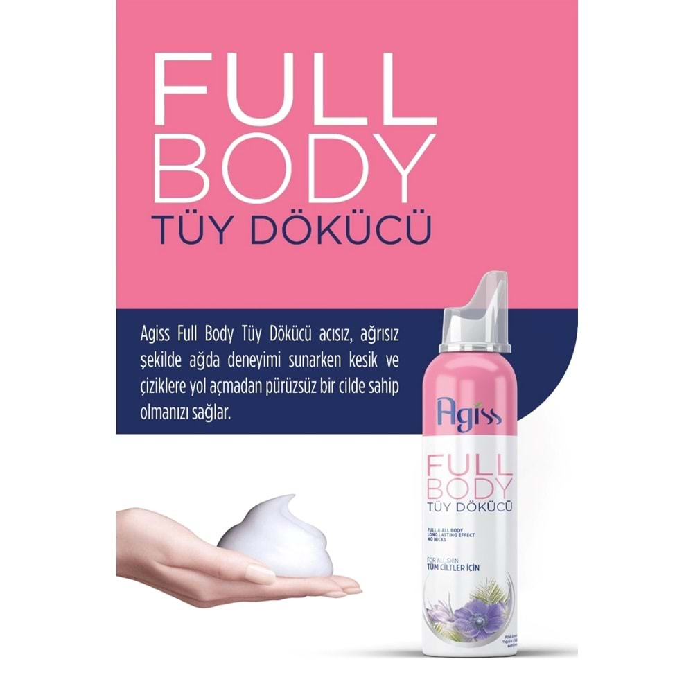 AGİSS FULL BODY TÜY DÖKÜCÜ SPREY 155 ML