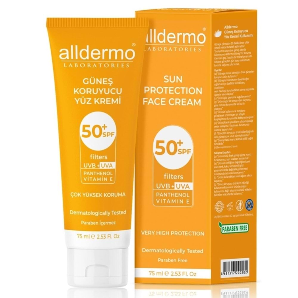 ALLDERMO GÜNEŞ KREMİ SPF 50+ 75 ML