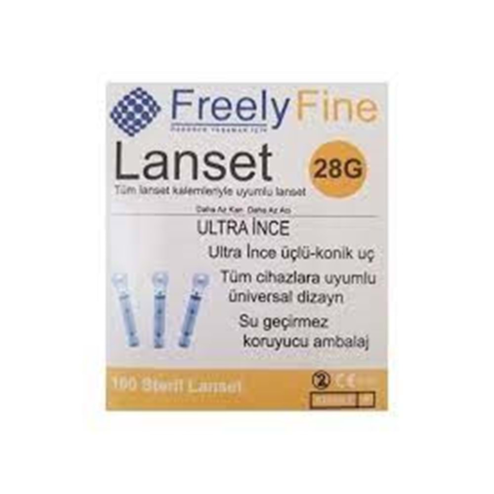 FREELY LANCET 28G 100 LÜ