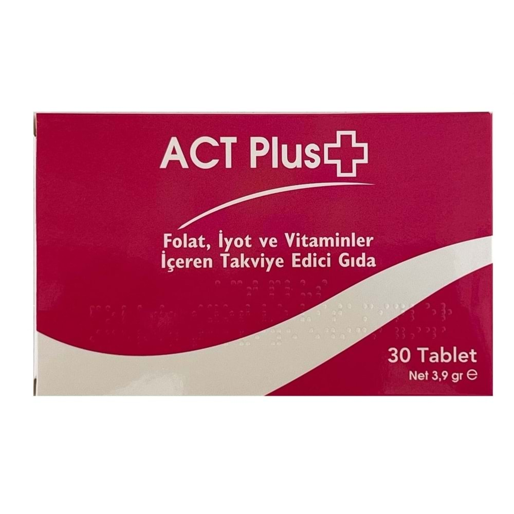 ACT PLUS FOLAT VE VİTAMİN İÇEREN GIDA 30 TABLET