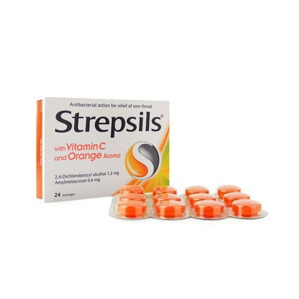 STREPSİLS C VİTAMİNİ VE PORTAKAL AROMALI 24 ADET