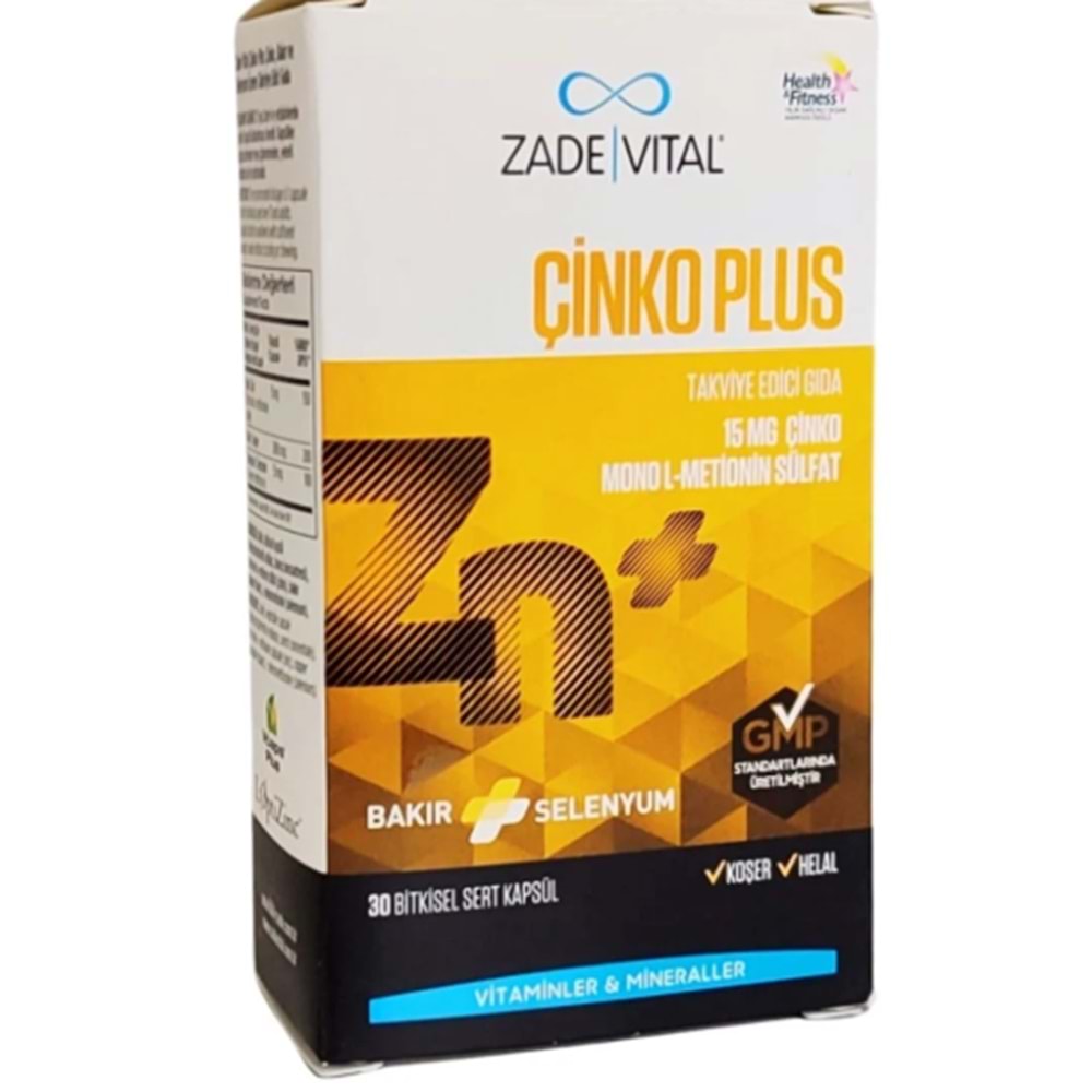 ZADEVİTAL ÇİNKO PLUS 15 MG 30 KAPSÜL