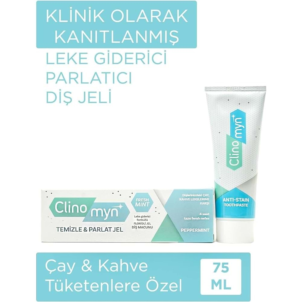 CLİNOMYN DİŞ MACUNU TEMİZLE&PARLAT JEL 75 ML