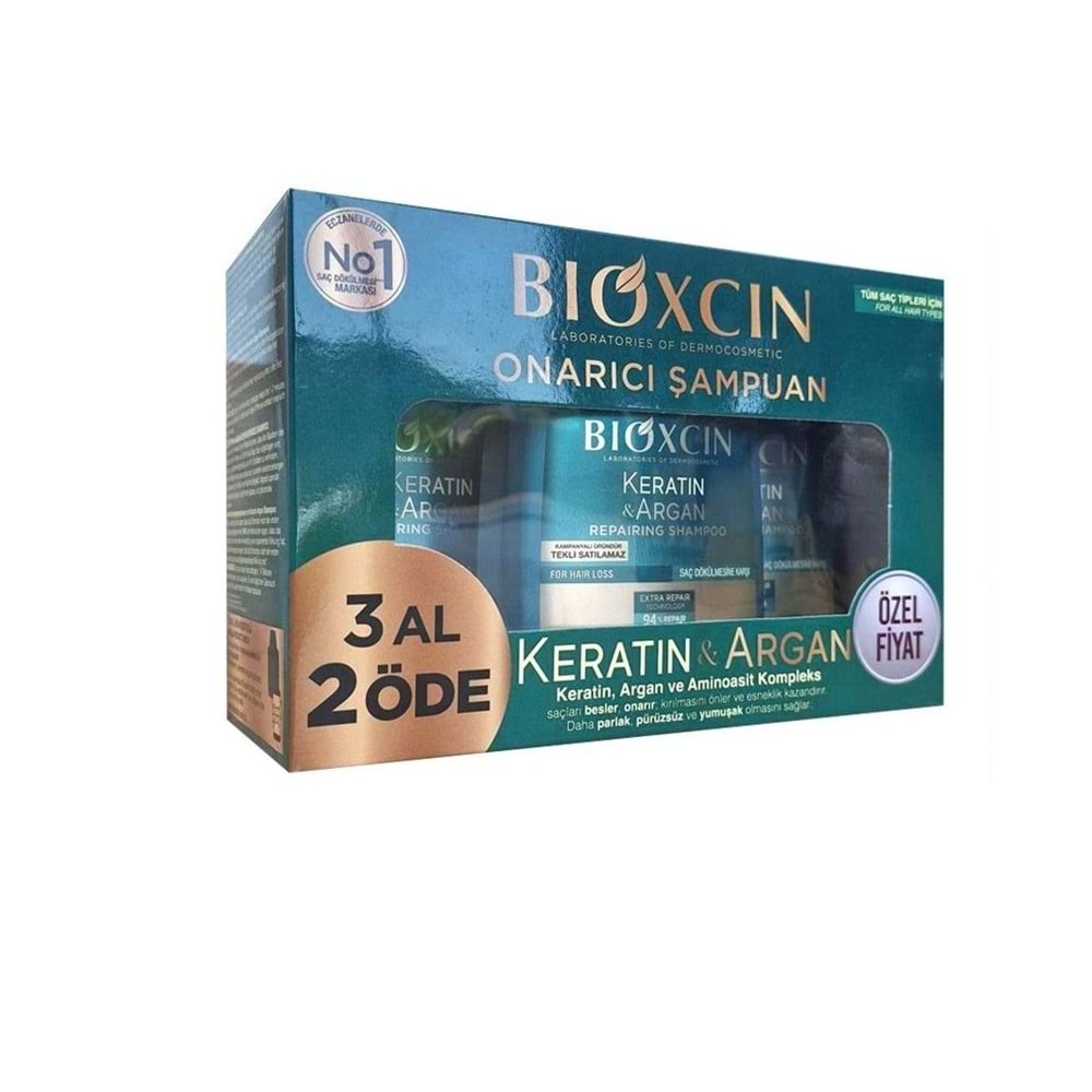 BIOXCIN KERATİN & ARGAN ONARICI ŞAMPUAN 3 AL 2 ÖDE 300 ML