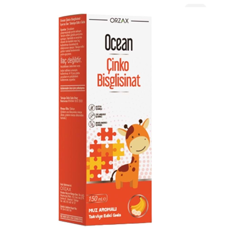 OCEAN ÇİNKO BİSGLİSİNAT ŞURUP 150ML