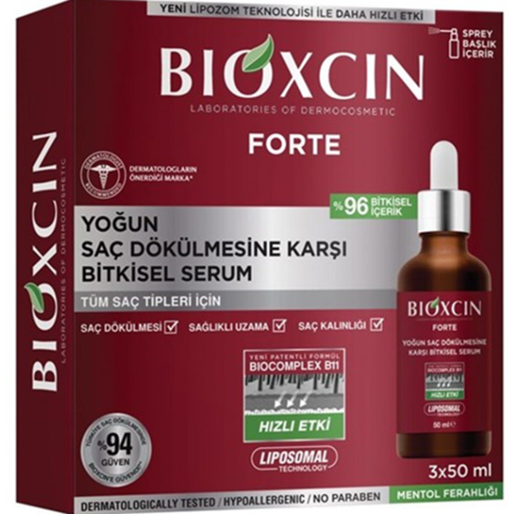 BIOXCIN FORTE SERUM 3 X 50 ML ( YOĞUN SAÇ DÖKÜLMESİNE KARŞI )