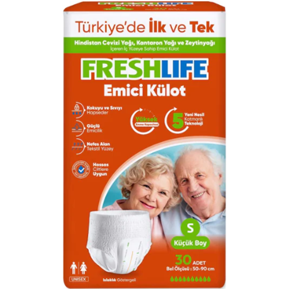 FRESHLİFE HASTA BEZİ KÜLOTLU SMAL 30 LU