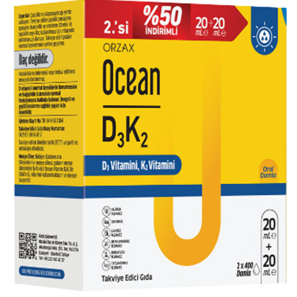OCEAN D3 K2 İKİLİ 20 ML+20 ML