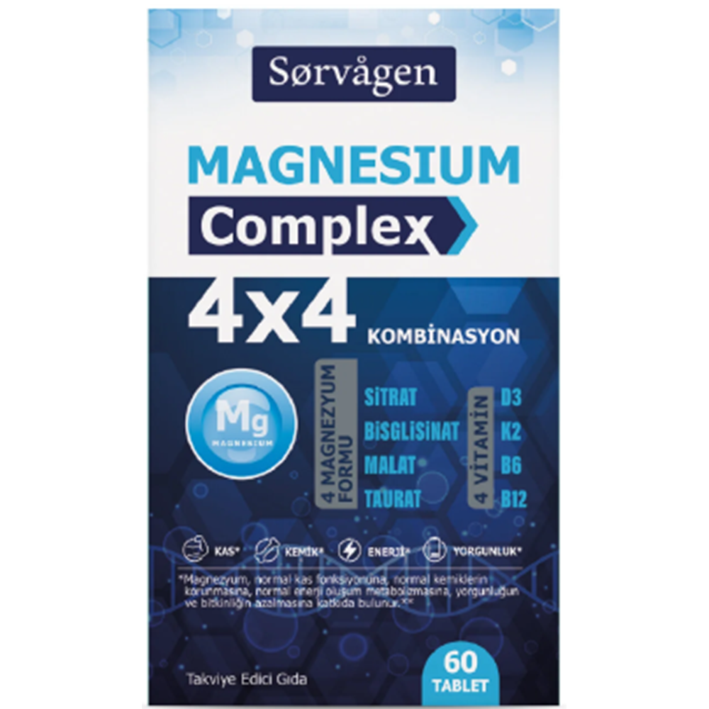 SORVAGEN 4x4 MAGNEZYUM COMPLEX 60 TABLET