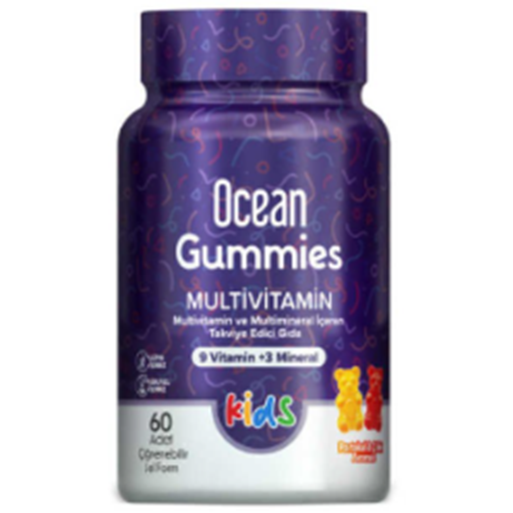 OCEAN GUMMİES MULTİVİTAMİN 60 ÇİĞNENEBİLİR JEL FORMU