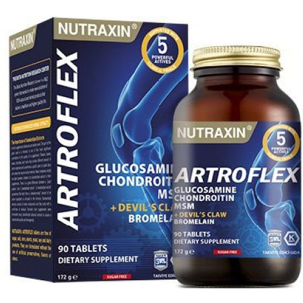 NUTRAXIN ARTROFLEX GLUKOZAMİN KONDROİTİN MSM BROMELAİN 90 TB.