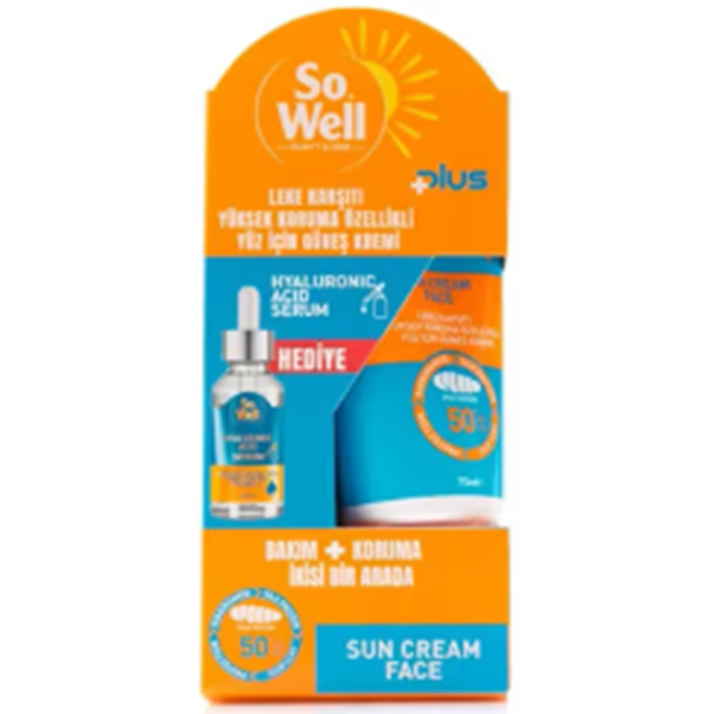 SOWELL GÜNEŞ KREMİ 75 ML + HYALURONIC ACID SERUM