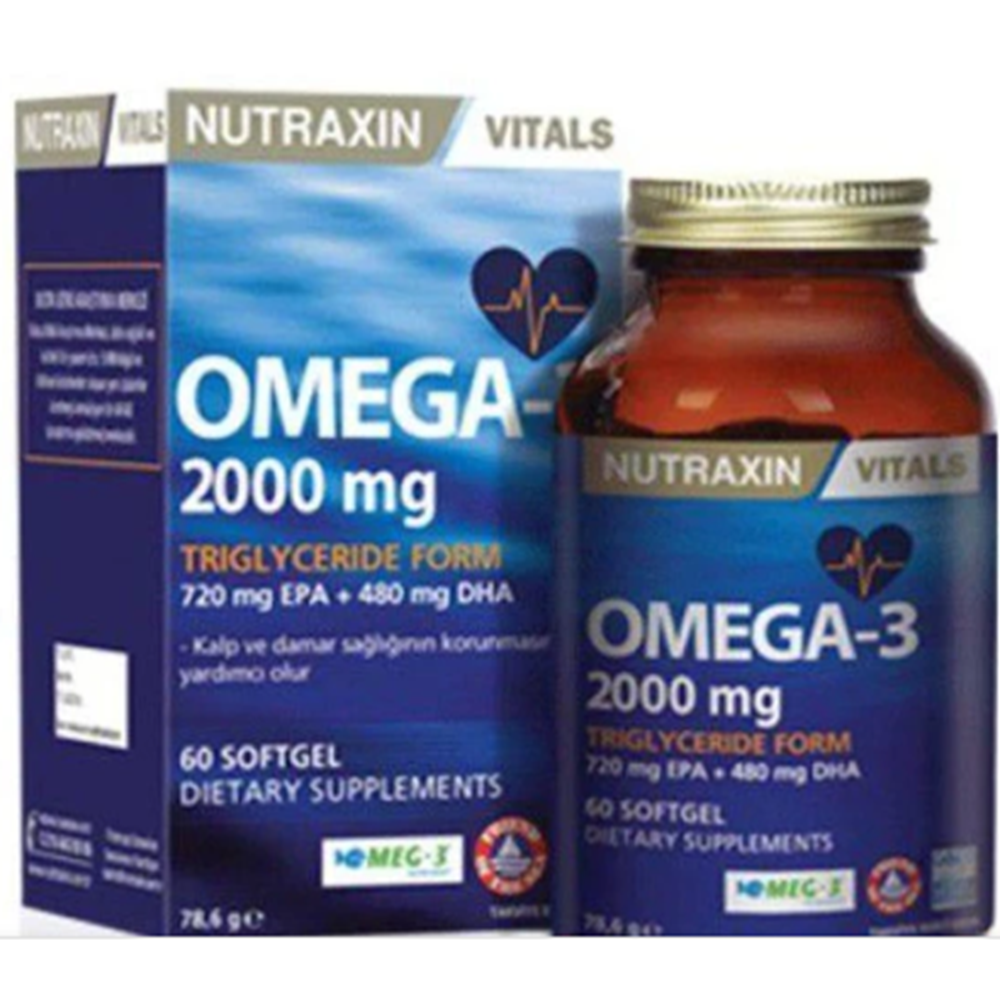NUTRAXIN OMEGA 3 2000 MG 60 SOFTGEL