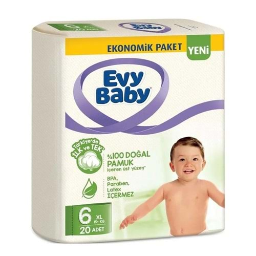 ÇOCUK BEZİ EVY BABY NO:6 20 Lİ