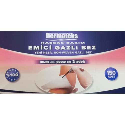 DERMATEKS GAZLI BEZ 30 CM X 80 CM 150 ADET