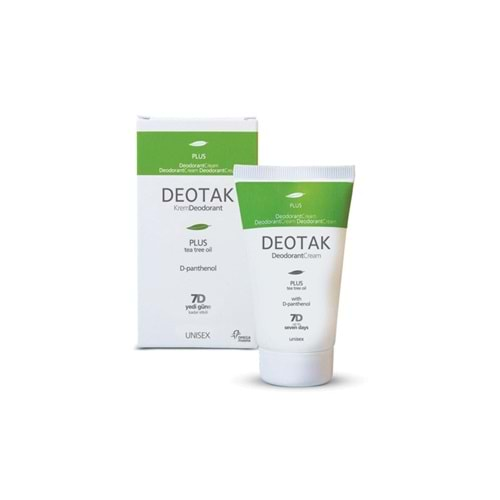 DEOTAK DEODORANT KREM PLUS TEA TREE OİL 35 ML