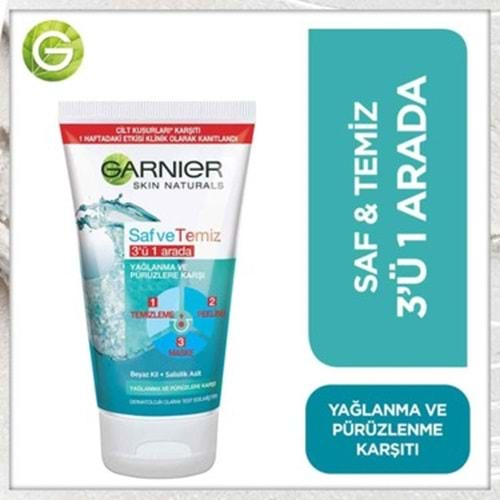 GARNIER SAF VE TEMİZ 3 Ü 1 ARADA 150 ML