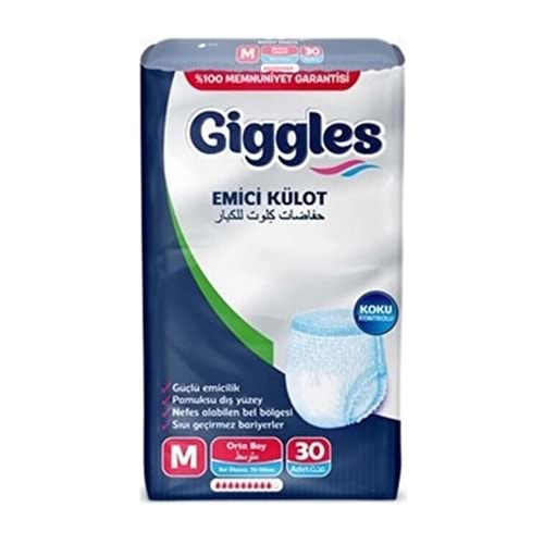 GİGGLES HASTA BEZİ KÜLOTLU MEDİUM 30 LU