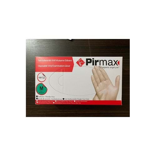 PİRMAX PUDRASIZ VİNİL ELDİVEN MEDİUM 100 LÜ