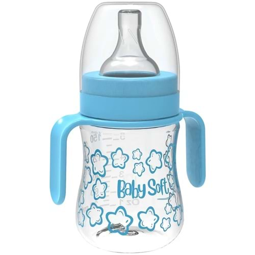 BABYSOFT 558 GENİŞ AĞIZLI KULPLU BİBERON 150 ML