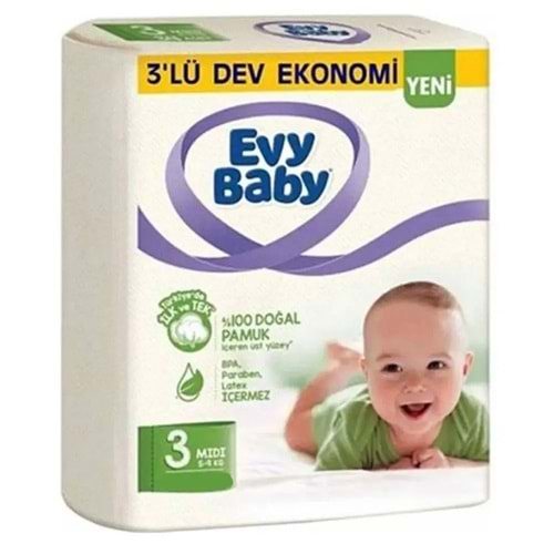 ÇOCUK BEZİ EVY BABY NO:3 30 LU