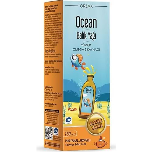 OCEAN BALIK YAĞI PORTAKAL AROMALI ŞURUP 150 ML