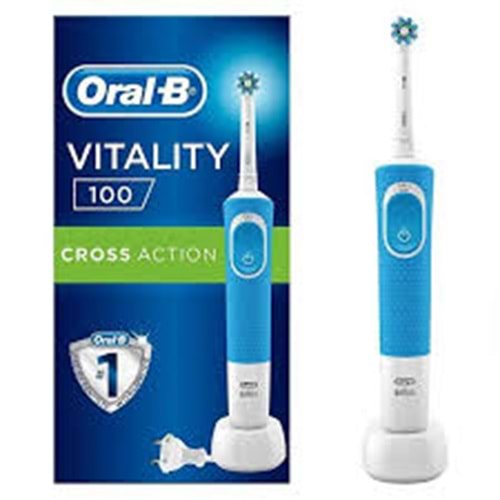 ORAL-B VITALITY ŞARJLI DİŞ FIRÇASI CROSS ACTION MAVİ