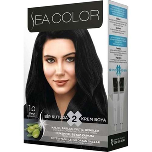 SEA COLOR SAÇ BOYASI SETİ 1,0 SİYAH