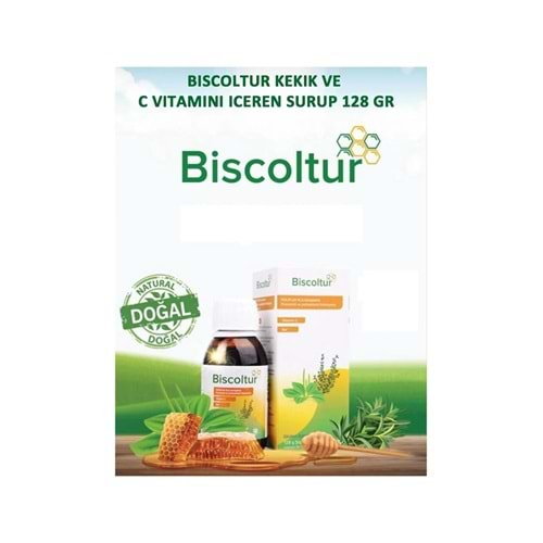 BİSCOLTUR BİTKİSEL ÖKSÜRÜK ŞURUBU 128 GR.