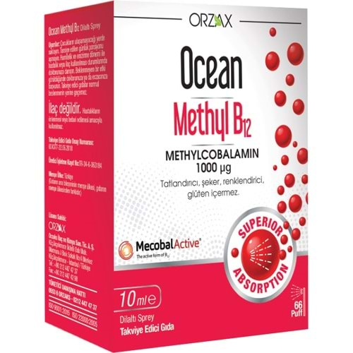 OCEAN METHYL B12 1000 MCG DİLALTI SPREY 10 ML