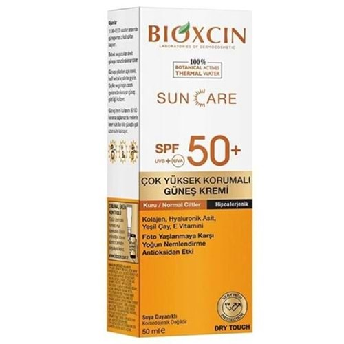 BIOXCIN GÜNEŞ KREMİ SPF 50+ KURU-NORMAL CİLTLER İÇİN 50 ML