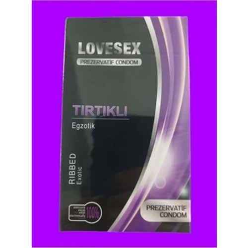 LOVESEX PREZERVATİF TIRTIKLI 10 ADET