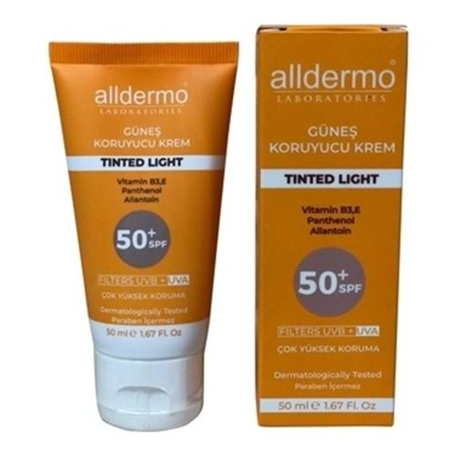 ALLDERMO GÜNEŞ KREMİ SPF 50+ TINTED LIGHT 50 ML