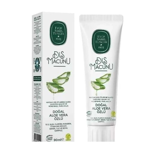 EYÜP SABRİ TUNCER DİŞ MACUNU ALOE VERA ÖZLÜ 90 ML