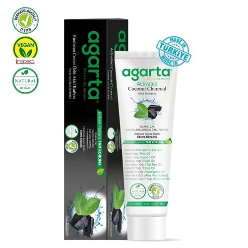 AGARTA DİŞ MACUNU AKTİF KARBON SİYAH 100 ML