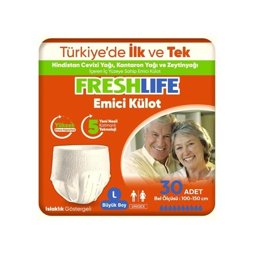 FRESHLİFE HASTA BEZİ KÜLOTLU LARGE 30 ADET