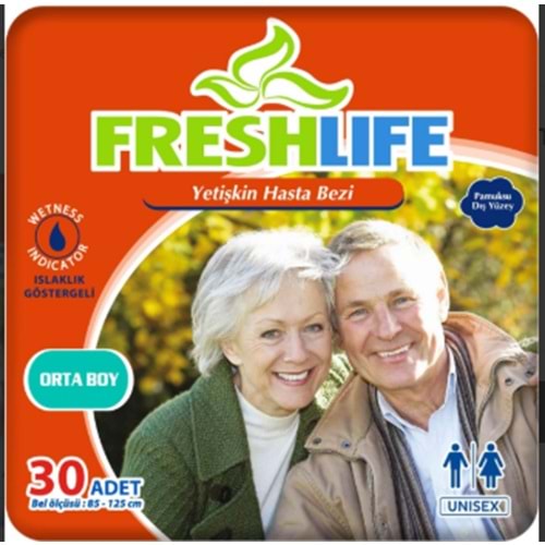 FRESHLİFE HASTA BEZİ BEL BANTLI 30 LU (MEDİUM)