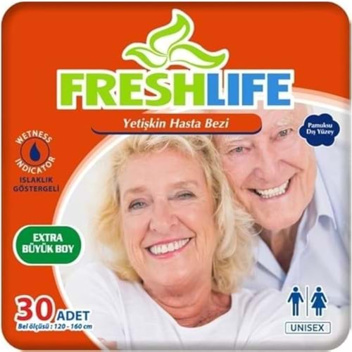 FRESHLİFE HASTA BEZİ BEL BANTLI 30 LU (XLARGE)
