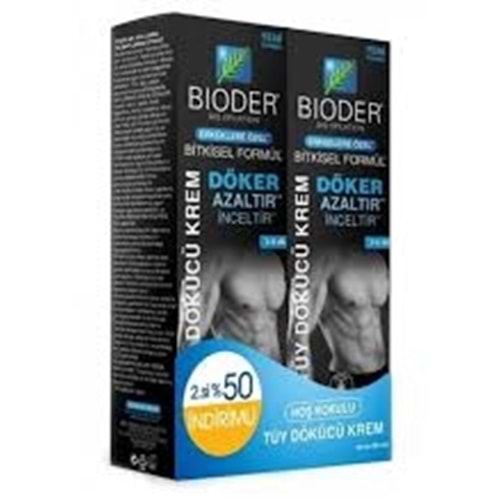 BIODER TÜY DÖKÜCÜ KREM ERKEK 2Lİ