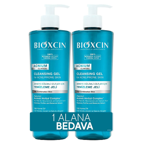 BIOXCIN ACNİUM SEBİUM DENGELEYİCİ YÜZ YIKAMA JELİ 500 ML + 500 ML 1+1