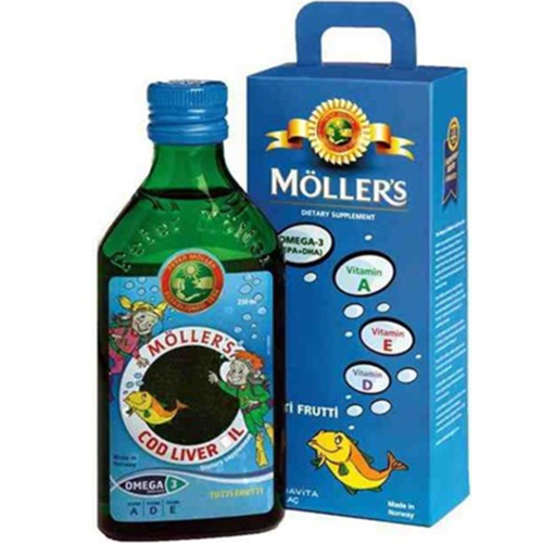 MÖLLERS OMEGA-3 TUTTİ FRUTTİ 250 ML COD LİVER OIL VİTAMİN A D E VİT.