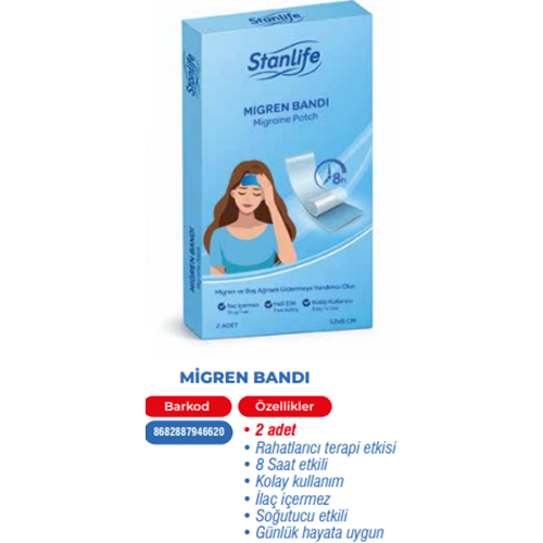 STANLİFE MİĞREN BANDI 12x5CM 2 ADET